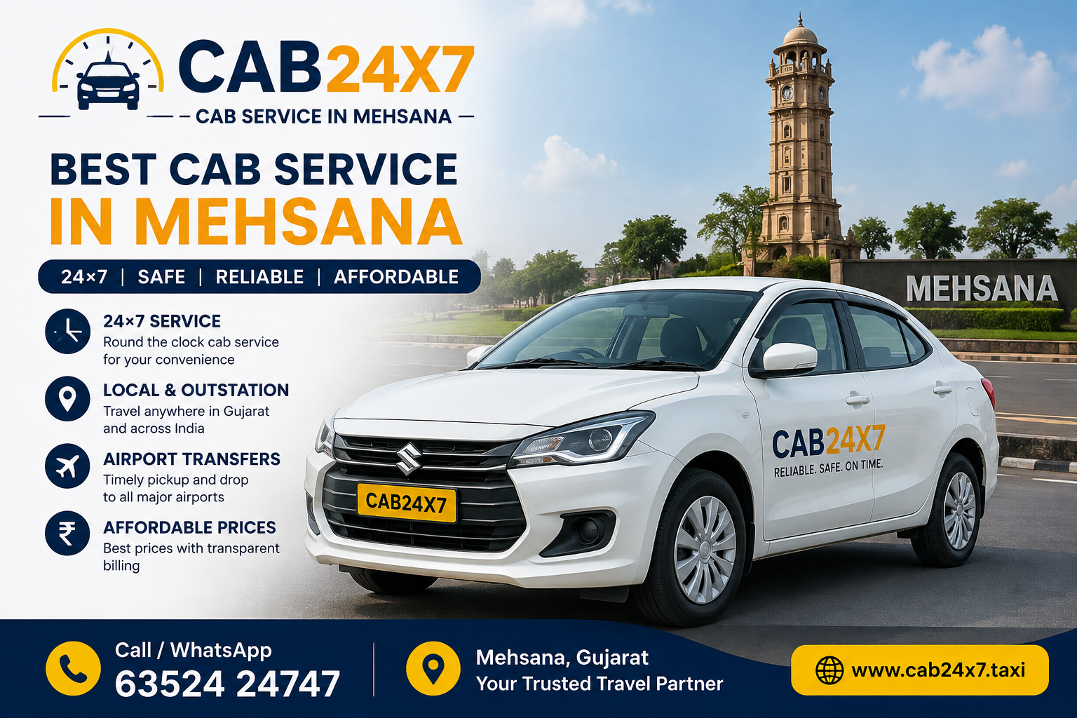 Cab booking in Mehsana
